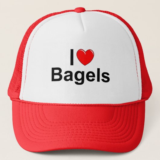 I Bagel der Liebe-(Herz) Truckerkappe (Vorderseite)