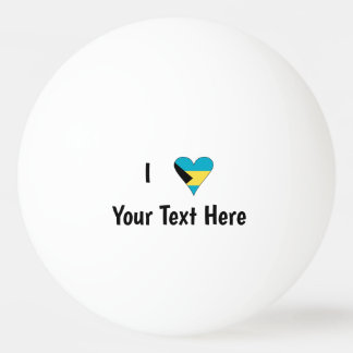I (Bahamische Liebe für das Herzherz) Personalisie Tischtennisball