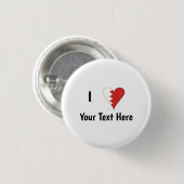 I (Bahraini Flag Herz Liebe) Personalisiert Button (Vorne & Hinten)