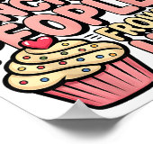 I Bake Because Punching People Is Frowned Un Baker Poster (Ecke)