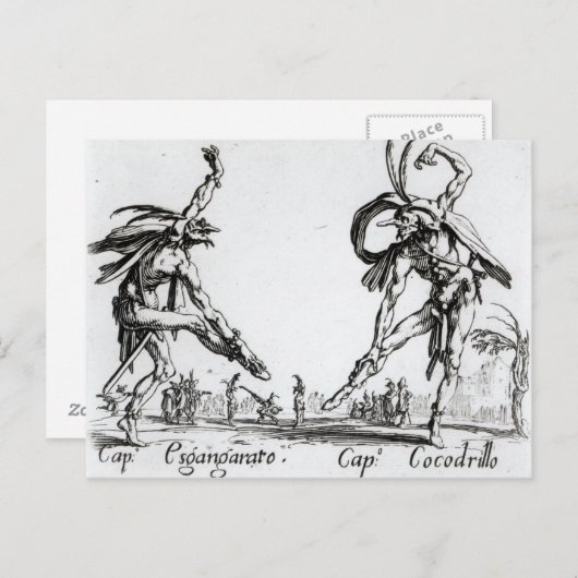 I Balli de Spessanei oder Le Grande Chasse Postkarte (Vorne/Hinten)