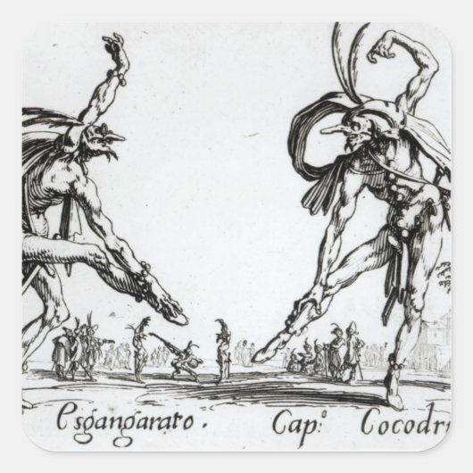 I Balli de Spessanei oder Le Grande Chasse Quadratischer Aufkleber (Vorderseite)