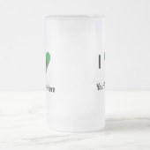 I (Bangladesch Flag Herz Liebe) Personalisiert Mattglas Bierglas (Mittel)