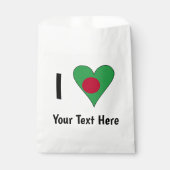 I (Bangladesh Flag Heart Love) Your Text Geschenktütchen (Vorderseite)