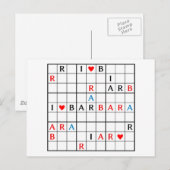 I ♥ BARBARA POSTKARTE (Vorne/Hinten)
