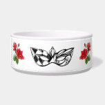 *~* I BARK IN ITALIENISCHEN VENEZIANISCH MASK-ROTE NAPF<br><div class="desc">" Ich BARK IN ITALIENISCHEM HUND ist der Text auf diesem italienischen PET DOG WASSER BOWL gefunden. Die WEISSE Schüssel hat eine schwarze Kontur einer VENEZIANISCHEN MASK auf beiden Seiten mit einem kleinen BOUQUET von ROTE ROSEN flankiert. Die Blätter der rote Rosen sind GREEN, die den Farbtönen der italienischen Flagge...</div>