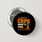 I Battle Crps Rsd Awareness Orange Ribbon Krieger Button (Vorne & Hinten)