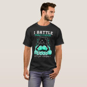 I Battle Fragile X Syndrome Awareness Cat T-Shirt (Vorne ganz)
