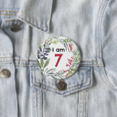 I Be 7 Beautiful Floral Hübsch Button Abzeichen Bu (Beispiel)