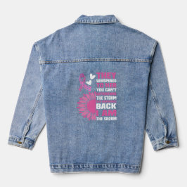 "I Be the Storm" Inspiration Pink Zitat Design Jeansjacke