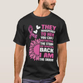 "I Be the Storm" Inspiration Pink Zitat Design T-Shirt (Vorderseite)