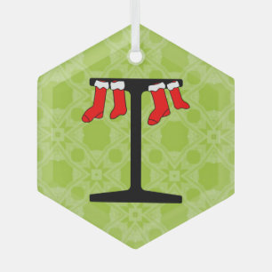 I-Beam Weihnachts-Strümpfe Ornament Aus Glas