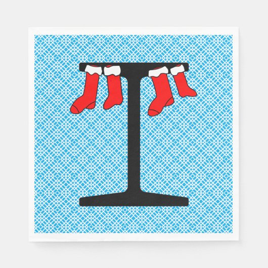 I-Beam Weihnachts-Strümpfe Serviette (Vorderseite)