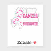 I Beat Cancer What's Your Superpower Breast Cancer Aufkleber (Blatt)