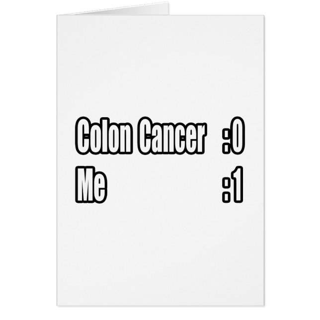 I Beat Colon Cancer (Scoreboard) (Vorne)