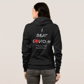 i BEAT COVID-19 Hoodie (Schwarz voll)