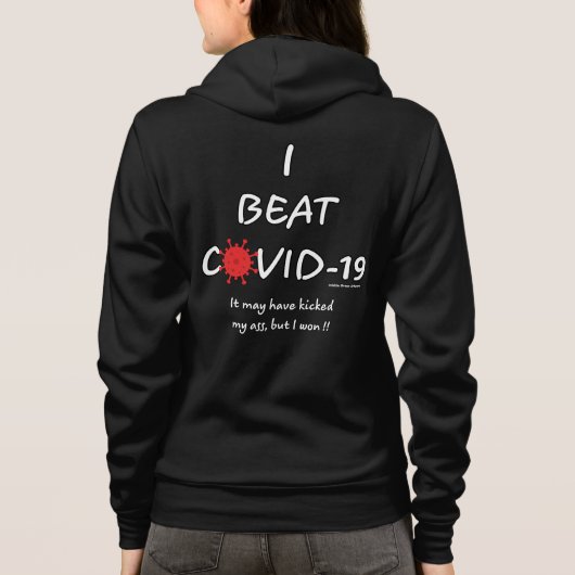 i BEAT COVID-19 Hoodie (Rückseite)