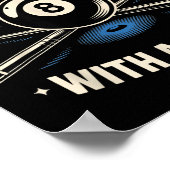 I Beat People With A Stick Billiards Ol Funny Men  Poster (Ecke)