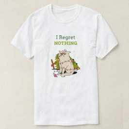 I Bedret Nothing - Funny Grouchy Cat Christmas T-Shirt