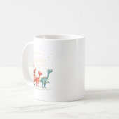 I Believe In Santa And Dinosaurs Holiday Funny Chr Kaffeetasse (Vorderseite Links)