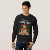 I Believe In Santa Paws Cute Christmas Labrador Sweatshirt (Vorne ganz)