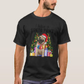 I Believe In Santa Paws Pug Cute Christmas Pug T-Shirt (Vorderseite)