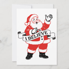 I Believe in Santa - Vintage Art Feiertagskarte