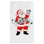 I Believe in Santa - Vintage Art Kleine Geschenktüte (Rückseite)