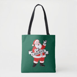 I Believe in Santa - Vintage Art Tasche