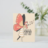 I Belive in the Pumpkin Spice Fairy Fantasy Art Postkarte (Stehend Vorderseite)