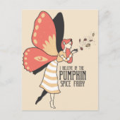 I Belive in the Pumpkin Spice Fairy Fantasy Art Postkarte (Vorderseite)