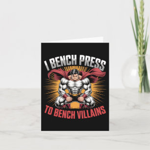 I Bench Press To Bench Villains Anime Hero Gym Mem Karte
