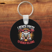 I Bench Press To Bench Villains Anime Hero Gym Mem Schlüsselanhänger (Vorderseite)