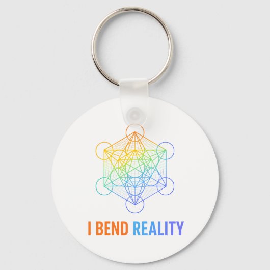 I Bend Reality – Sacred Geometry Energy Design Schlüsselanhänger (Vorderseite)