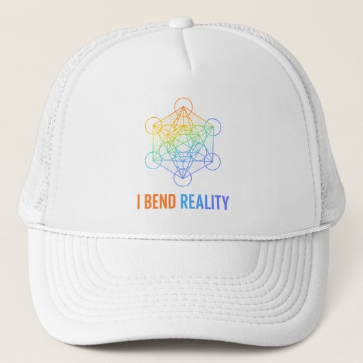 I Bend Reality – Sacred Geometry Energy Design Truckerkappe (Vorderseite)