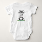 “I Bend So I Don’t Break” panda design Baby Strampler (Rückseite)