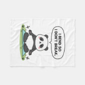 “I Bend So I Don’t Break” panda design Fleecedecke (Vorderseite (Horizontal))