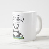 “I Bend So I Don’t Break” panda design Jumbo-Tasse (Vorderseite Rechts)
