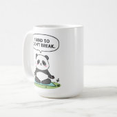 “I Bend So I Don’t Break” panda design Kaffeetasse (Vorderseite Links)