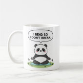 “I Bend So I Don’t Break” panda design Kaffeetasse (Links)