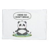 “I Bend So I Don’t Break” panda design Kissenbezug (Rückseite)