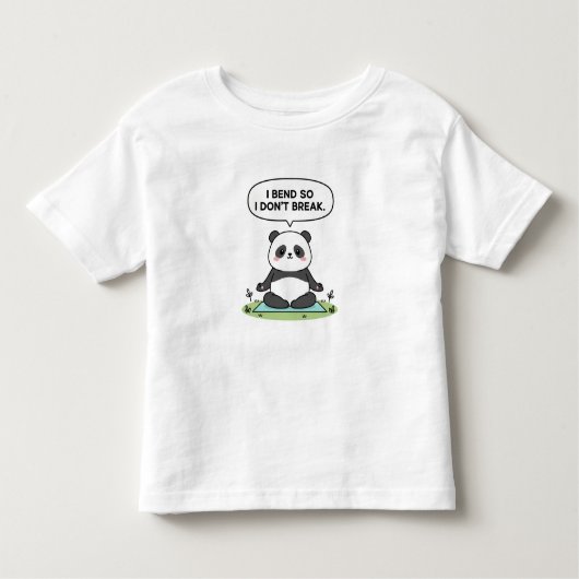 “I Bend So I Don’t Break” panda design Kleinkind T-shirt (Vorderseite)