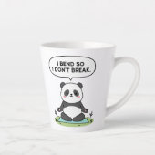 “I Bend So I Don’t Break” panda design Milchtasse (Rechts)