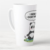 “I Bend So I Don’t Break” panda design Milchtasse (Linke Ecke)