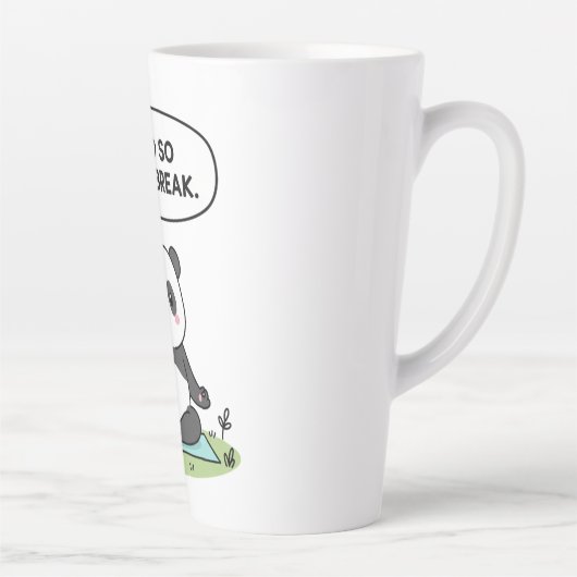 “I Bend So I Don’t Break” panda design Milchtasse (Rechts)