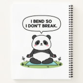 “I Bend So I Don’t Break” panda design Notizblock (Rückseite)