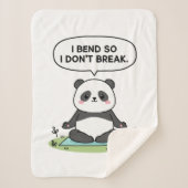 “I Bend So I Don’t Break” panda design Sherpadecke (Vorderseite)