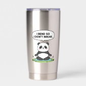 “I Bend So I Don’t Break” panda design Thermobecher (Vorderseite)