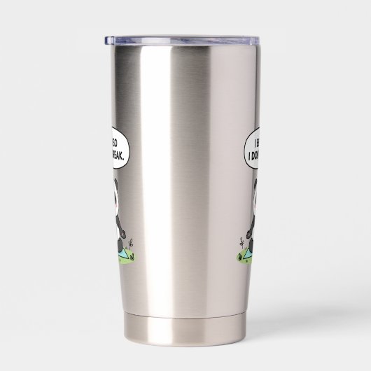 “I Bend So I Don’t Break” panda design Thermobecher (Rechts)