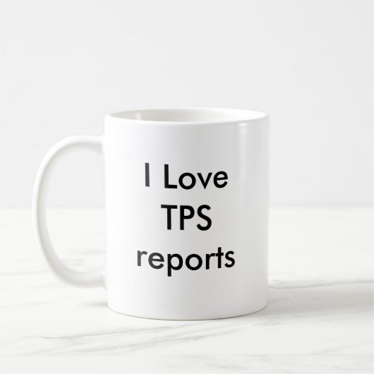 I Berichte der Liebe TPS Kaffeetasse (Links)